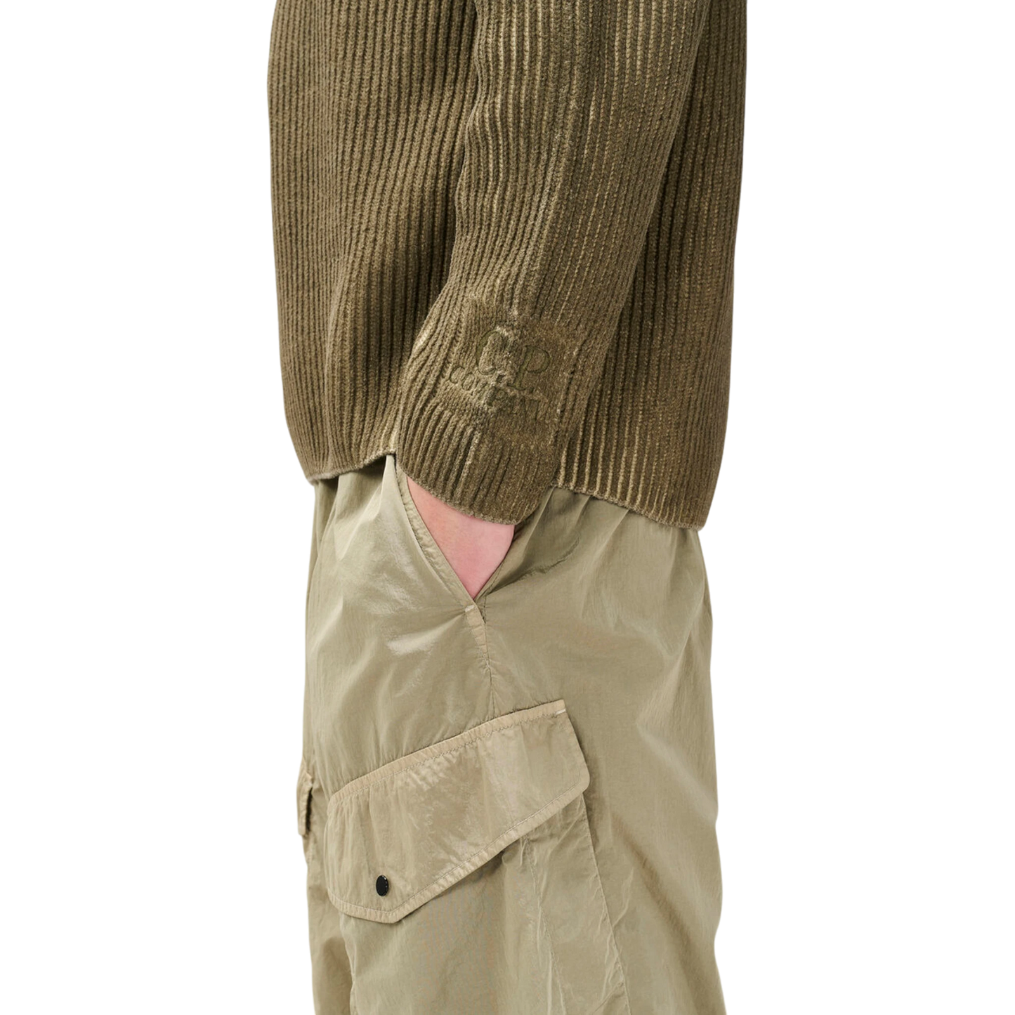 C.P. Company Chenille Pullover in Ivy Green aus Baumwolle - UNIT Hamburg