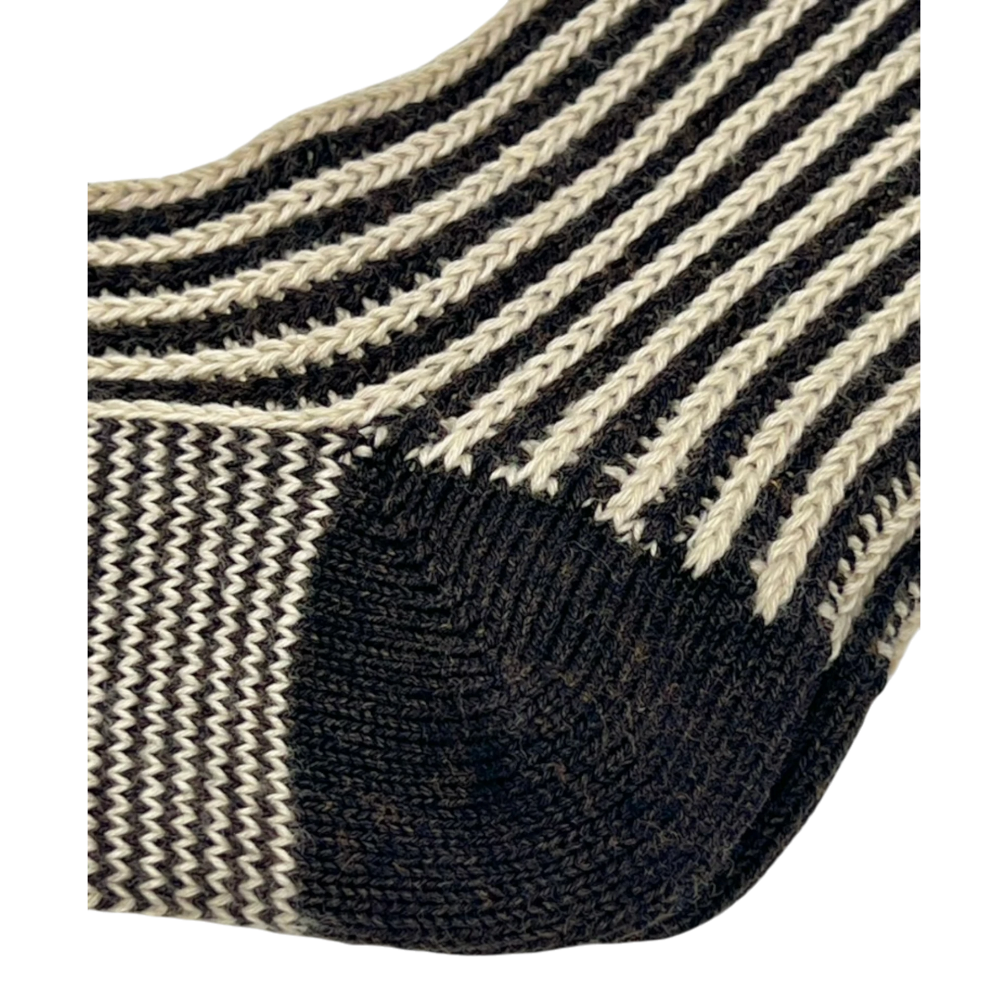 ANT45, Socken, gestreift dunkelbraun beige aus Baumwolle