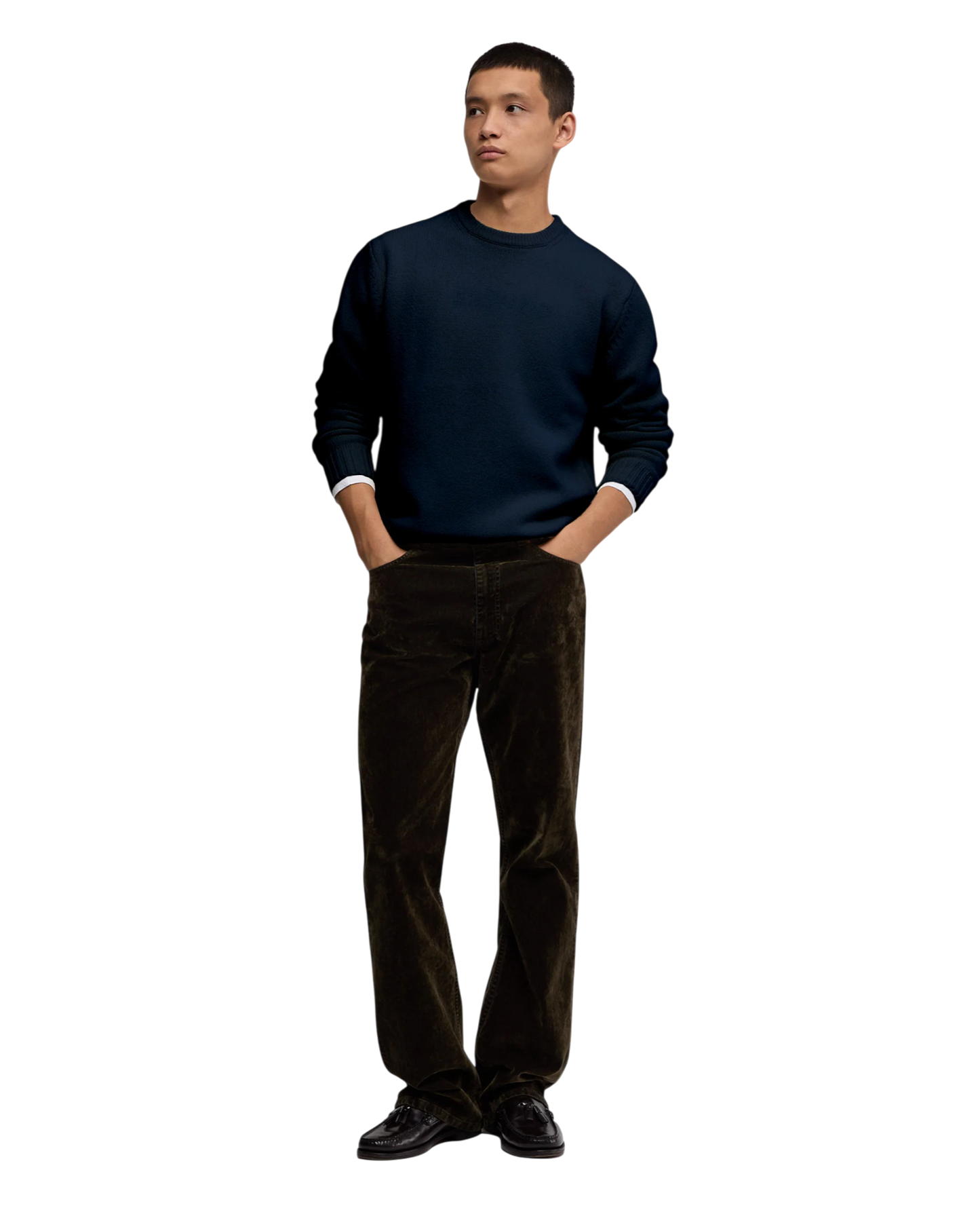 Aspesi, Grobstrick-Pullover in Navy