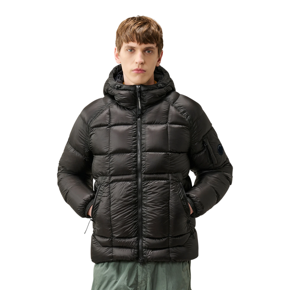 C.P. Company, schwarze D.D. Shell Daunenjacke Herren
