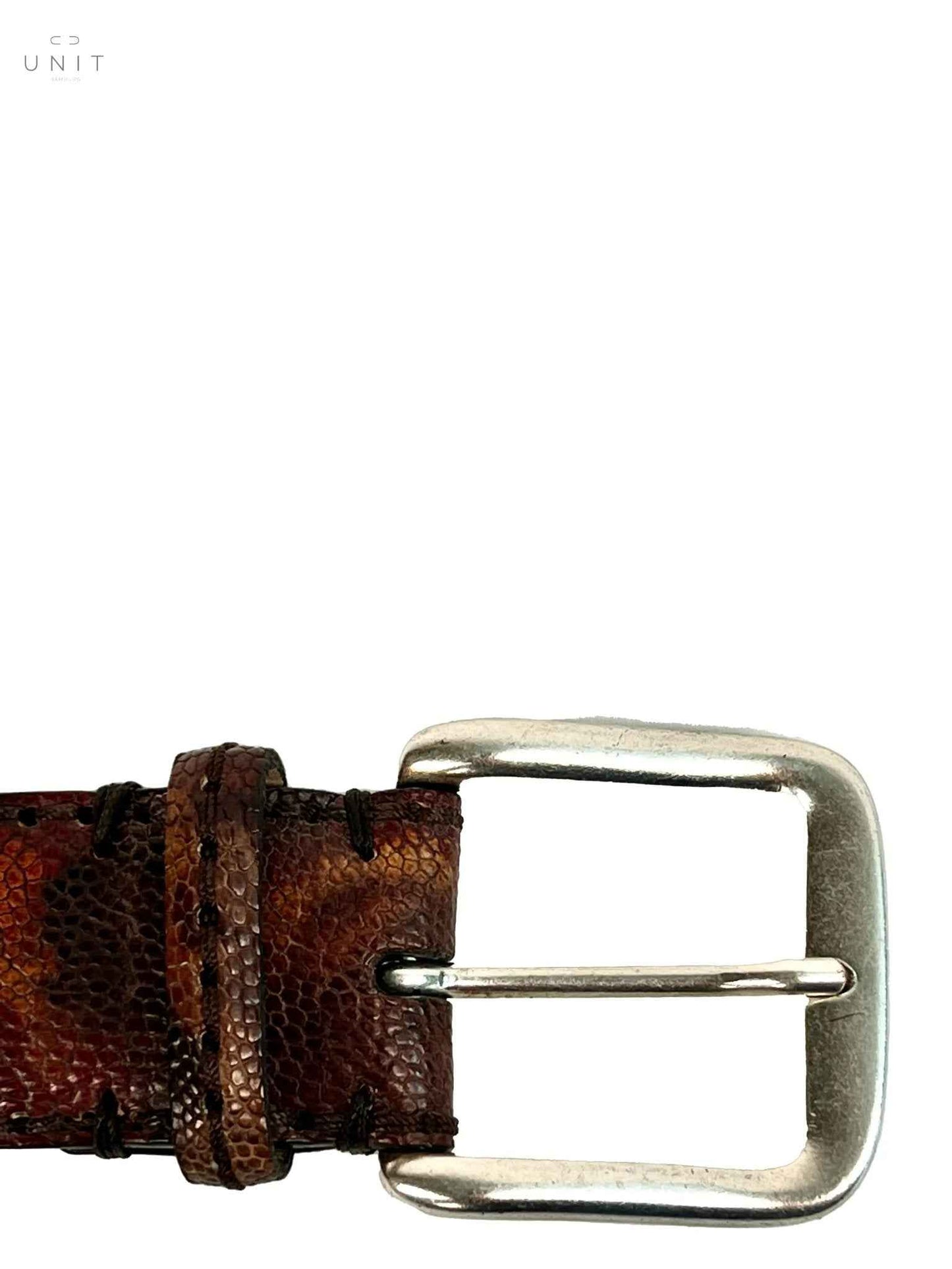 Fausto Colato, Straußenfuß Gürtel, vintage braun