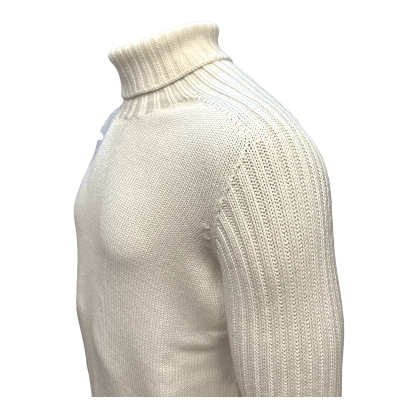 Gran Sasso Rollkragenpullover aus Rainwool in Wollweiss - UNIT Hamburg