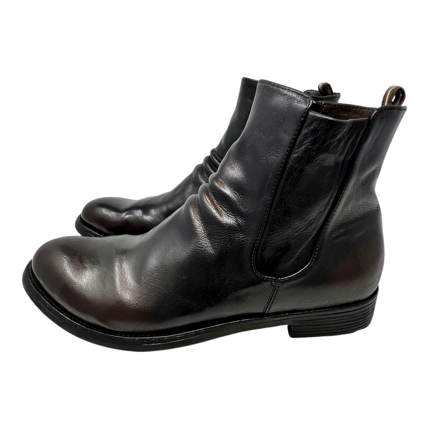 Officine Creative Chelsea Zip Boot Patina, schwarzbraun