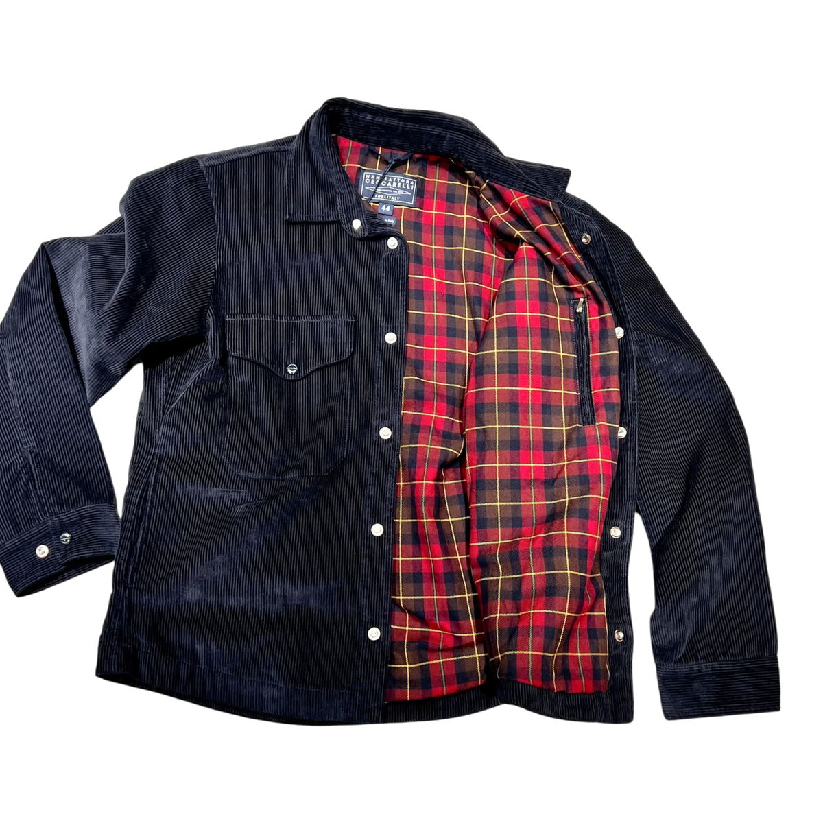 Manifattura Ceccarelli Cordhemd Heavy Shirt Dunkelblau