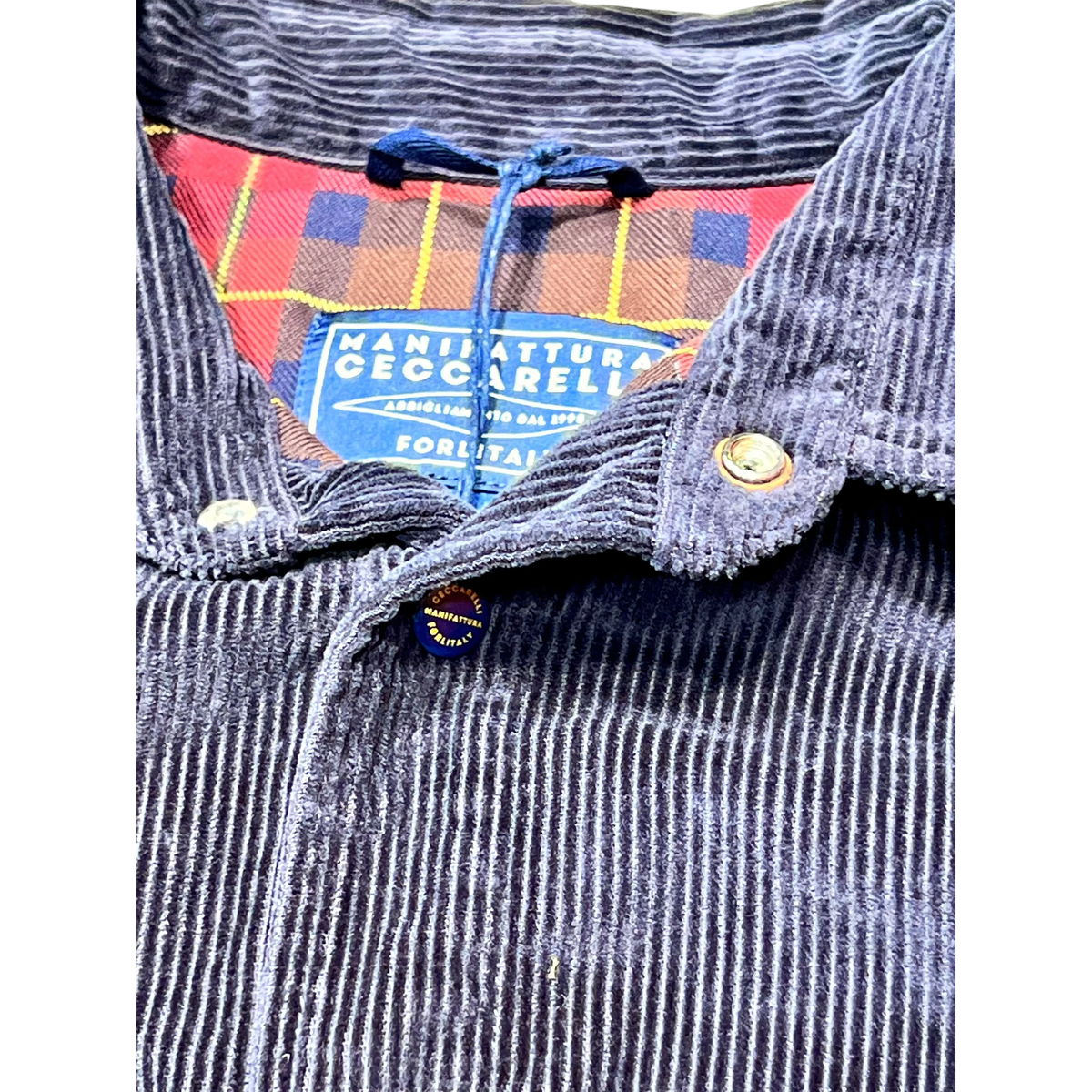 Manifattura Ceccarelli Cordhemd Heavy Shirt Dunkelblau