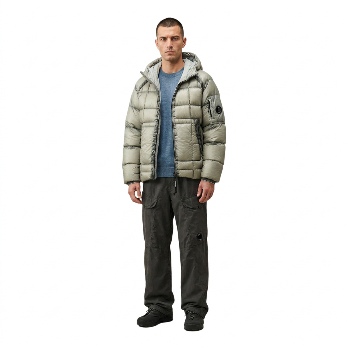C.P. Company, D.D. Shell Daunenjacke Herren in Flint Grey
