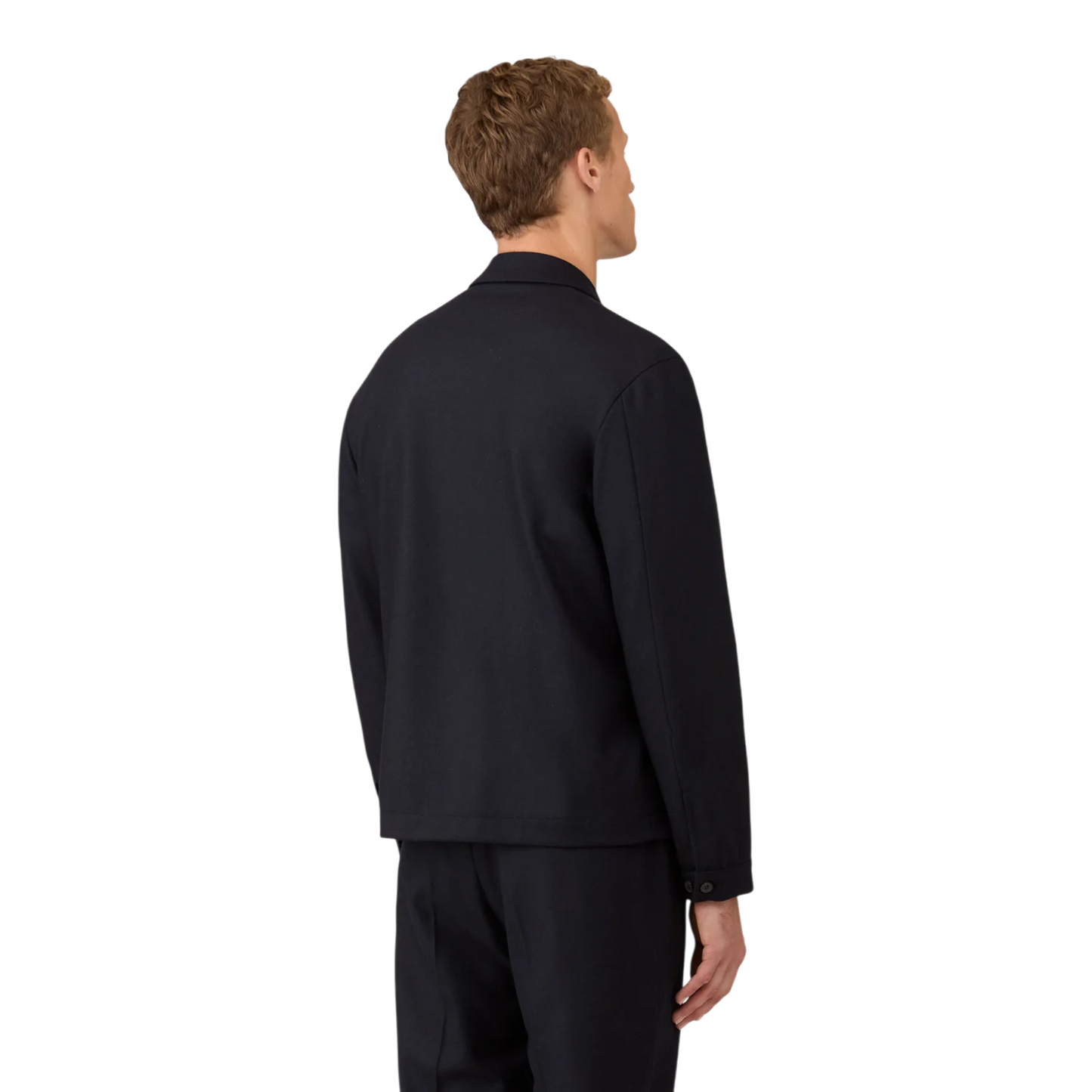 Sunspel Boiled Wool Harrington Jacket Navy