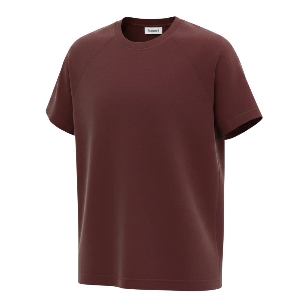 Sunspel schweres Supima T-Shirt rotbraun
