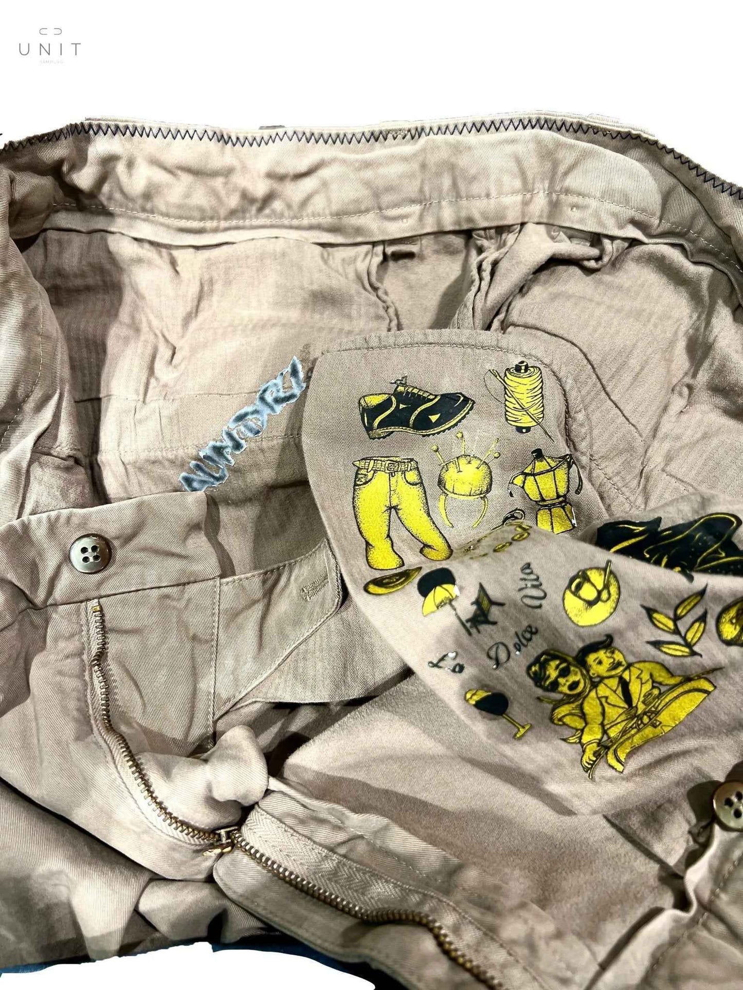 Never Laundry, Baumwolltwillhose, sand