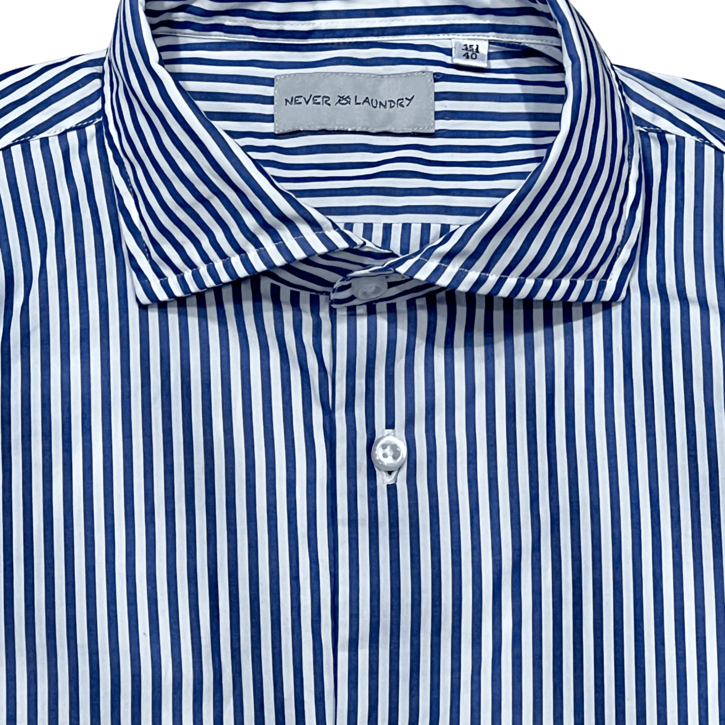 UNIT Hamburg - Never Laundry, Slim Fit, Baumwolle, weiß dunkelblau gestreift - Never Laundry