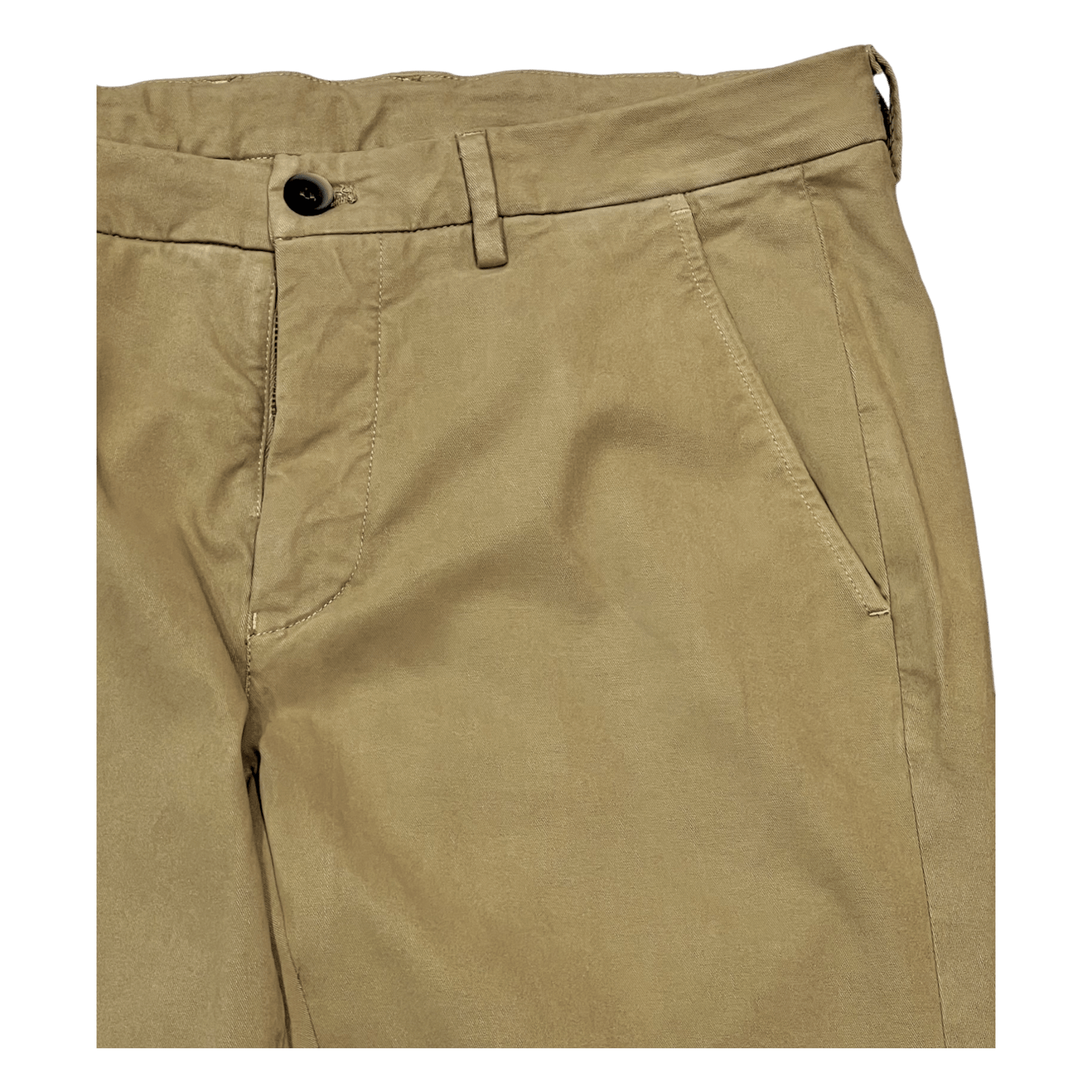 UNIT Hamburg - Never Laundry, Versilia, Baumwollhose Gabardine, beige - grün - Never Laundry