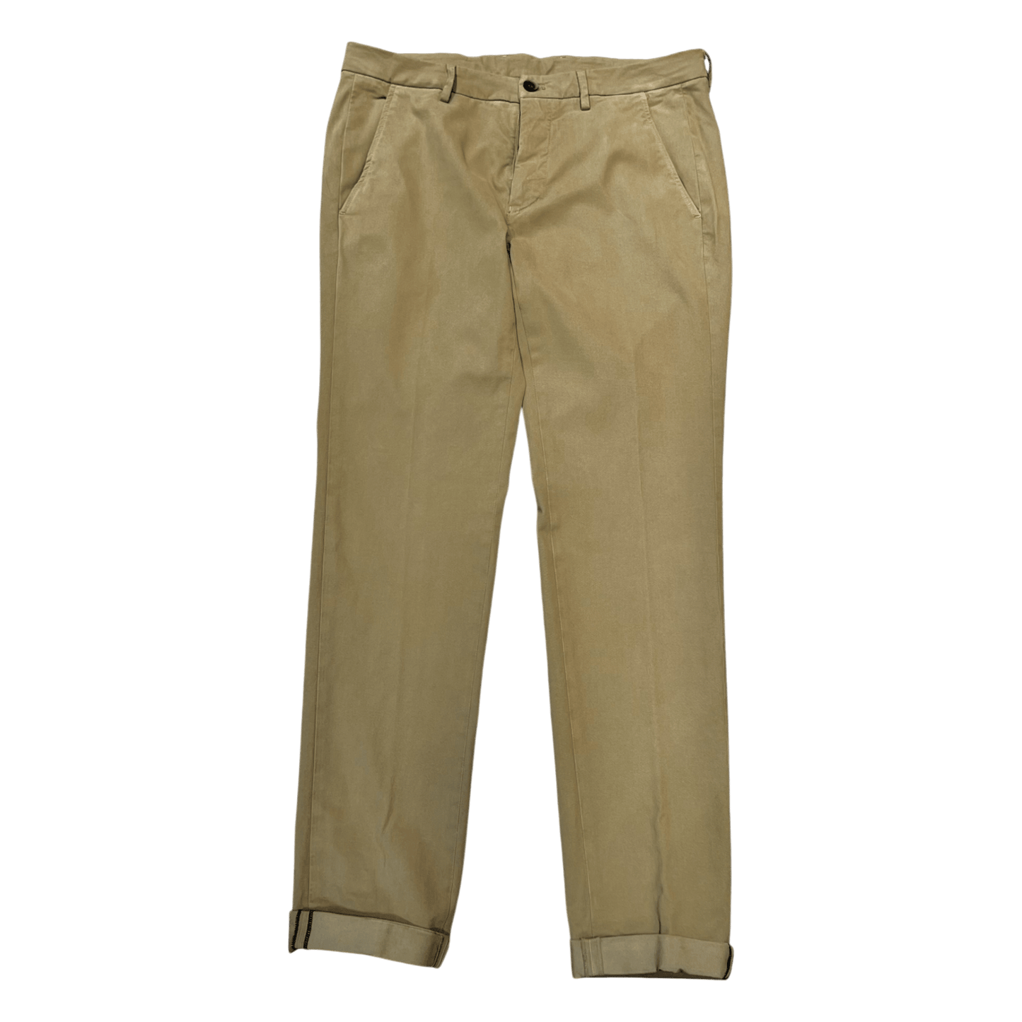 UNIT Hamburg - Never Laundry, Versilia, Baumwollhose Gabardine, beige - grün - Never Laundry