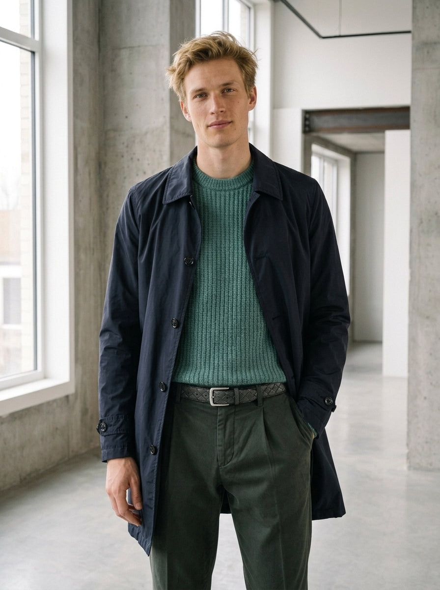 ASPESI Lemon Raincoat aus Nylon, navy - UNIT Hamburg