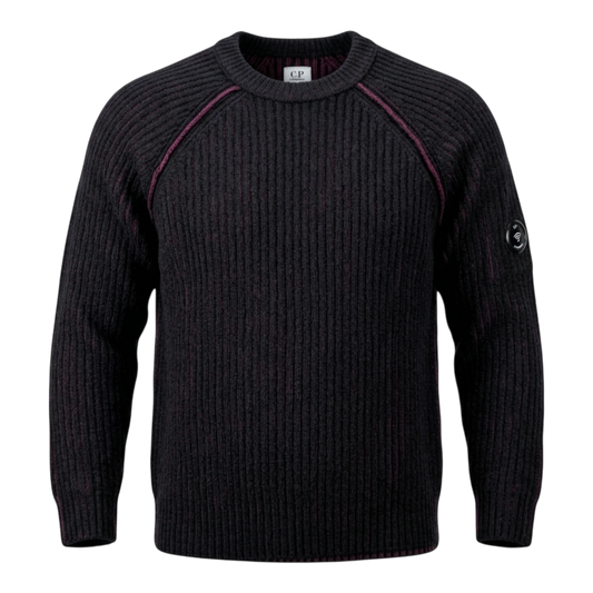 C.P. Company, Wool Fleece Knit Bi-Color Pullover - UNIT Hamburg