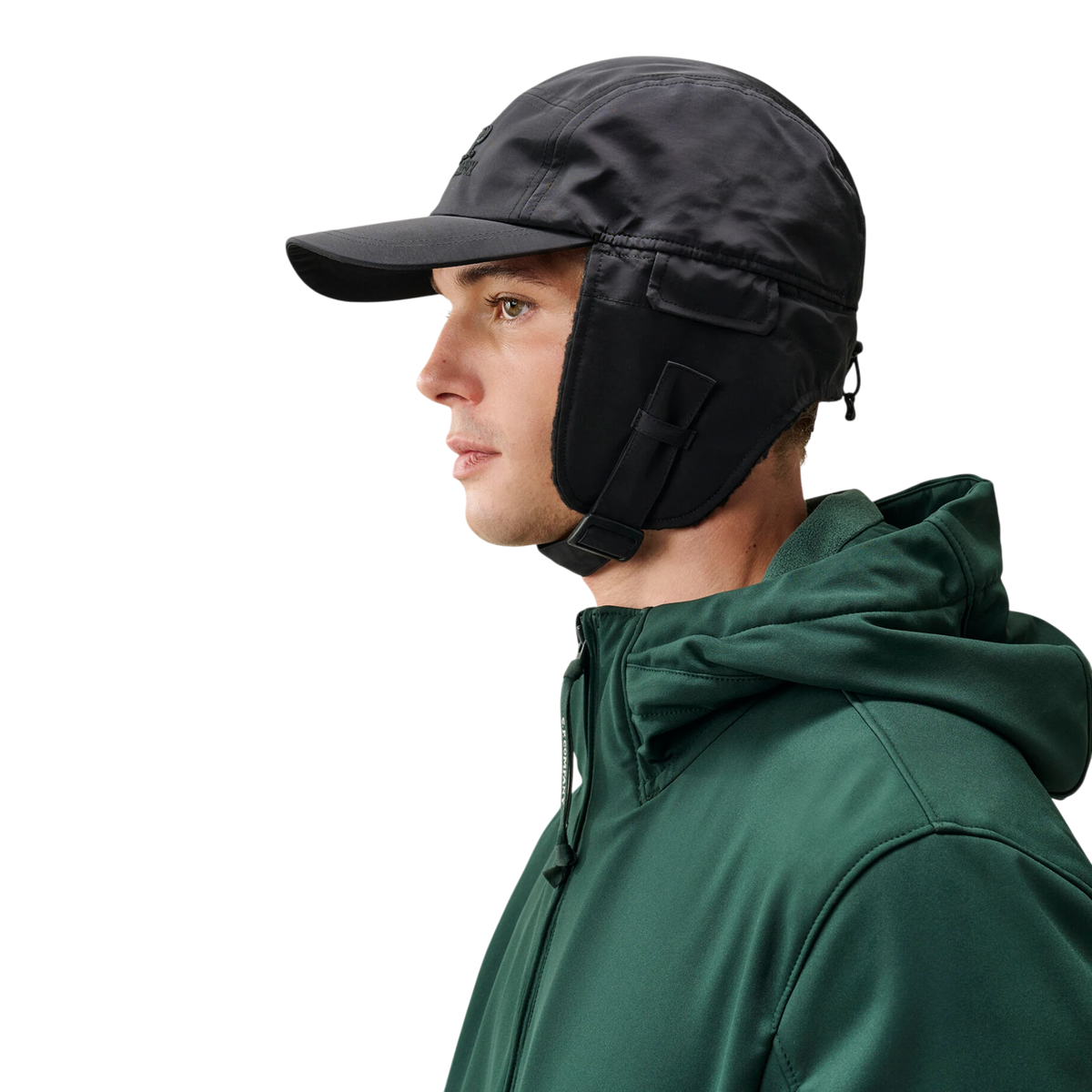 C.P. Company Cap Chrome-R Schwarz mit Ohrenschutz