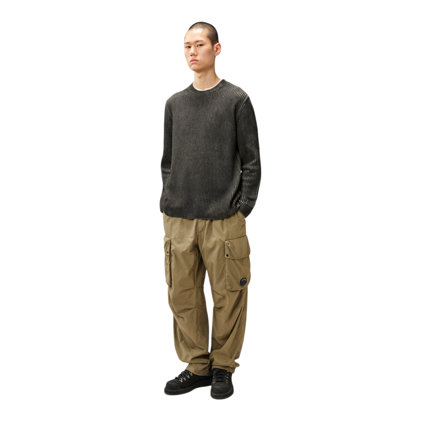 C.P. Company, Chenille Pullover in Raven Grey aus Baumwolle - UNIT Hamburg