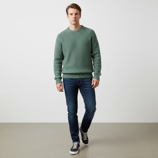 ASPESI Mohair Pullover in Jade Green mit Mohair - UNIT Hamburg