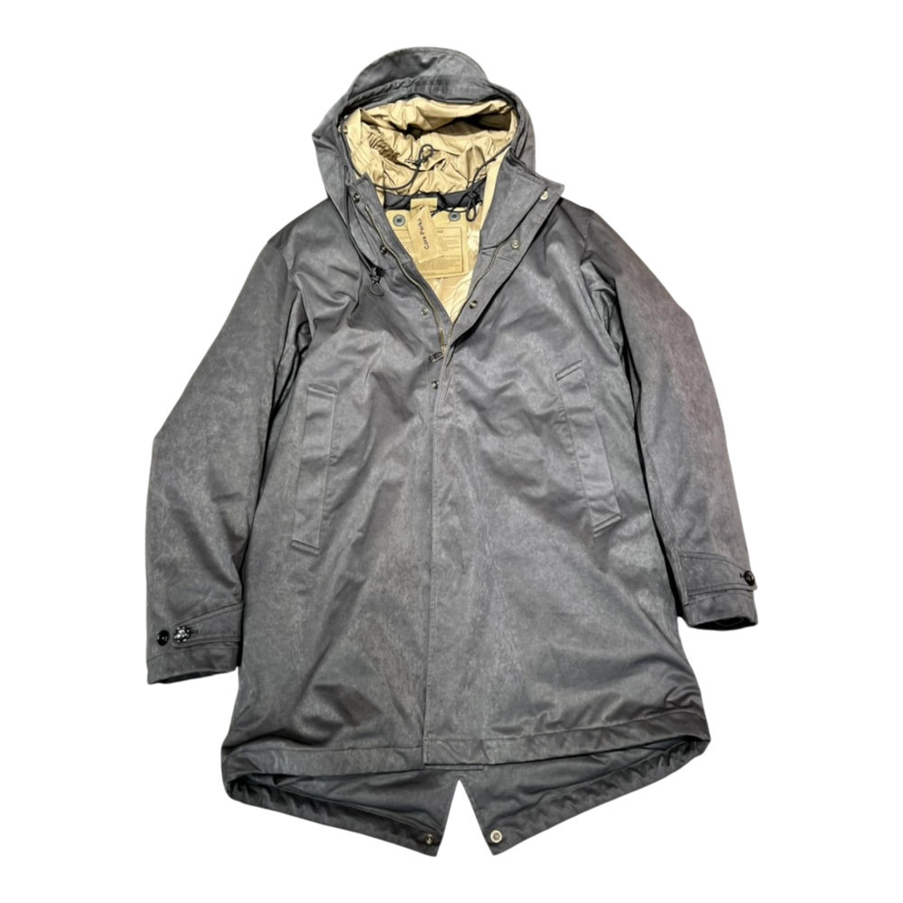 Ten c, Core Down Parka aus OJJ mit Daunenfüllung, grau