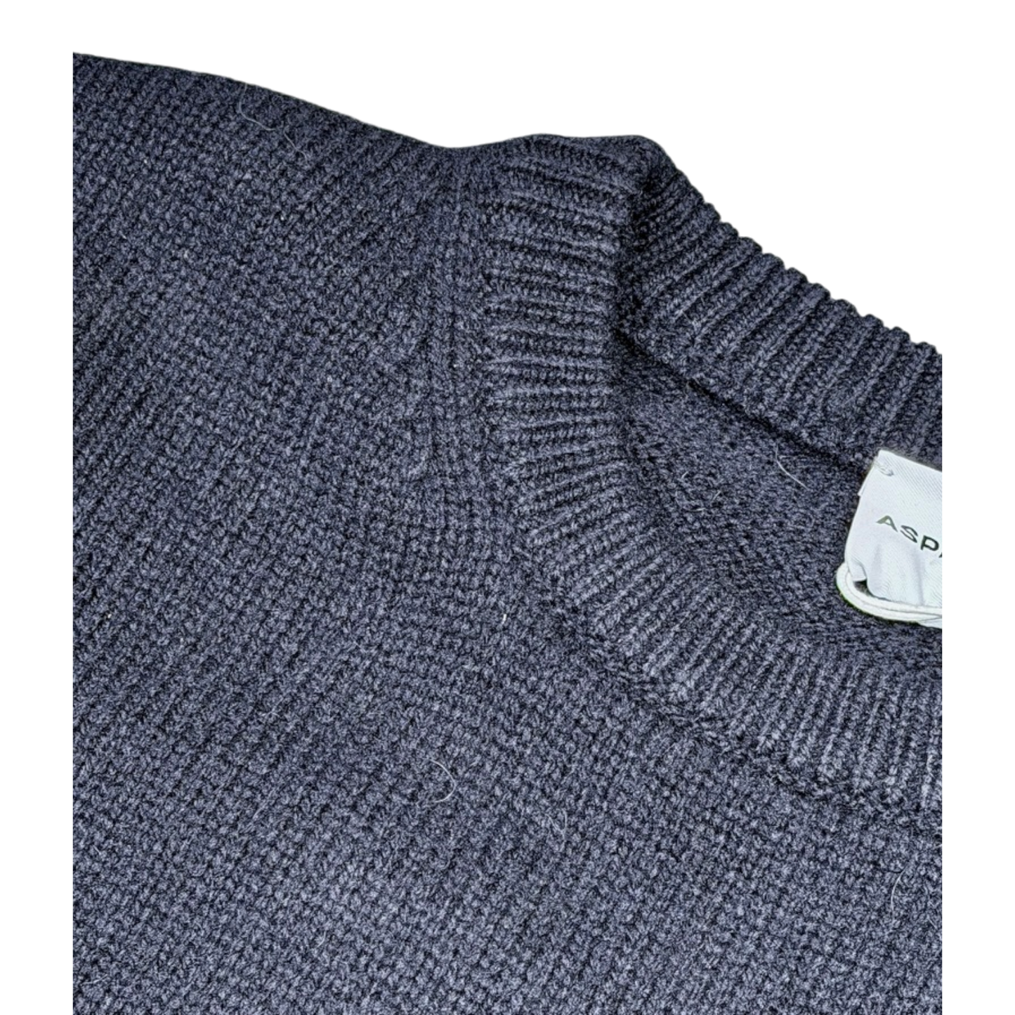 Aspesi, Grobstrick-Pullover in Navy