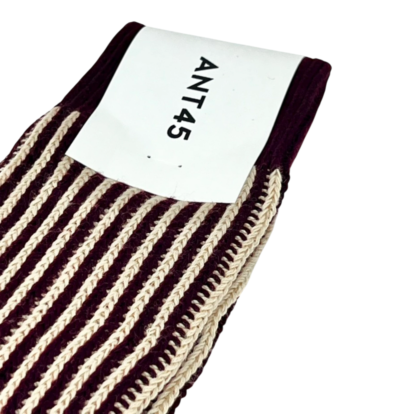 ANT45, Socken, gestreift dunkelbraun beige aus Baumwolle
