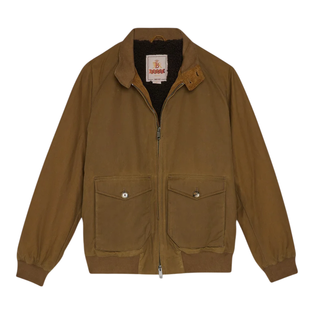 Baracuta, G9 Harrington, Wachsjacke, dunkelbeige - UNIT Hamburg