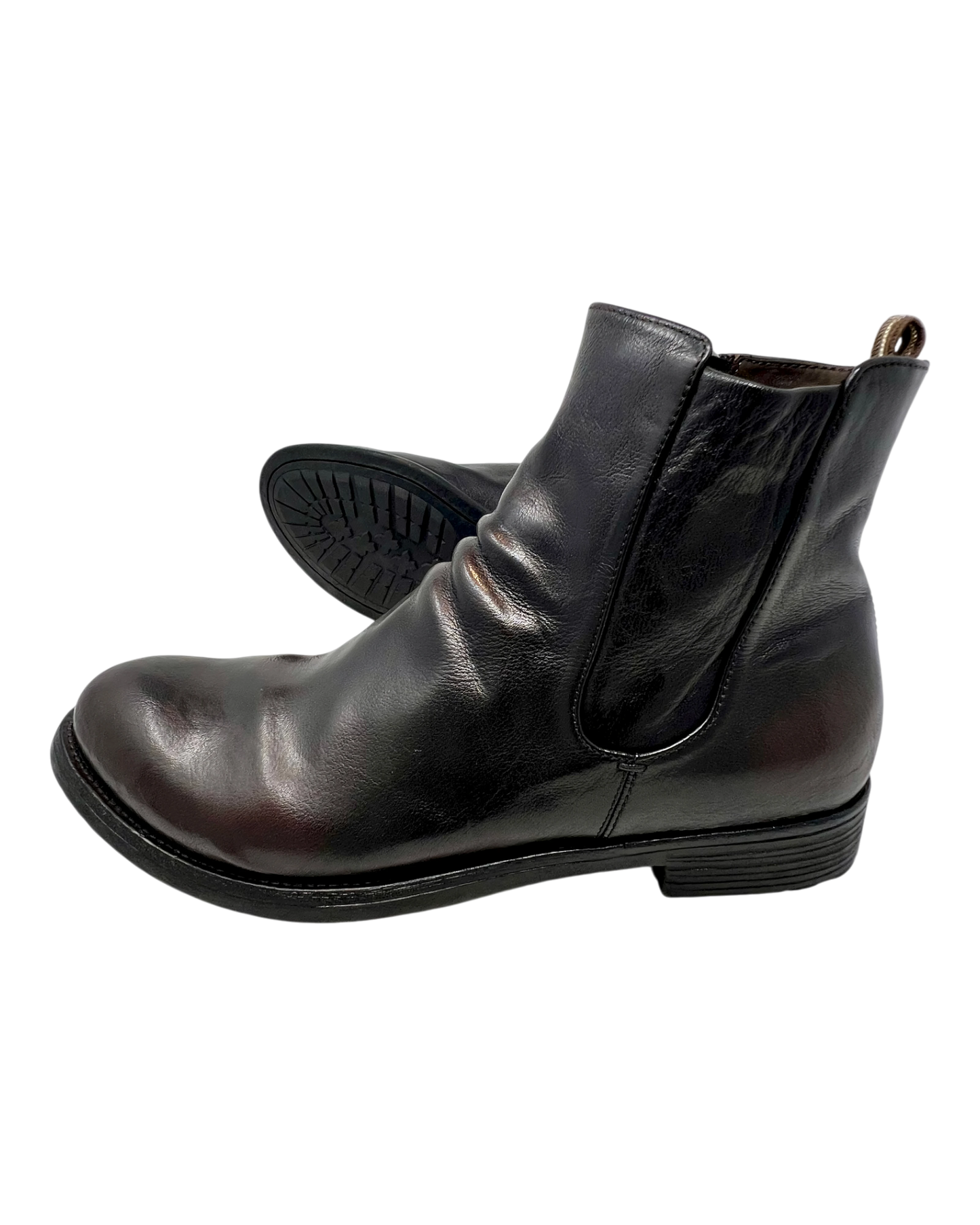 Officine Creative Chelsea Zip Boot Patina, schwarzbraun