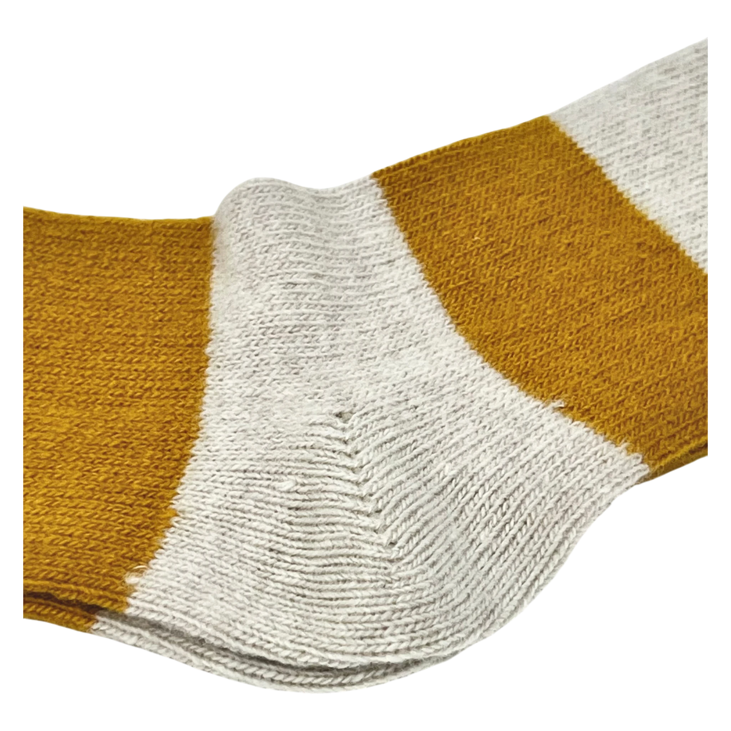ANT45, GEEL Socken, currygelb-sand gestreift aus Wollmix