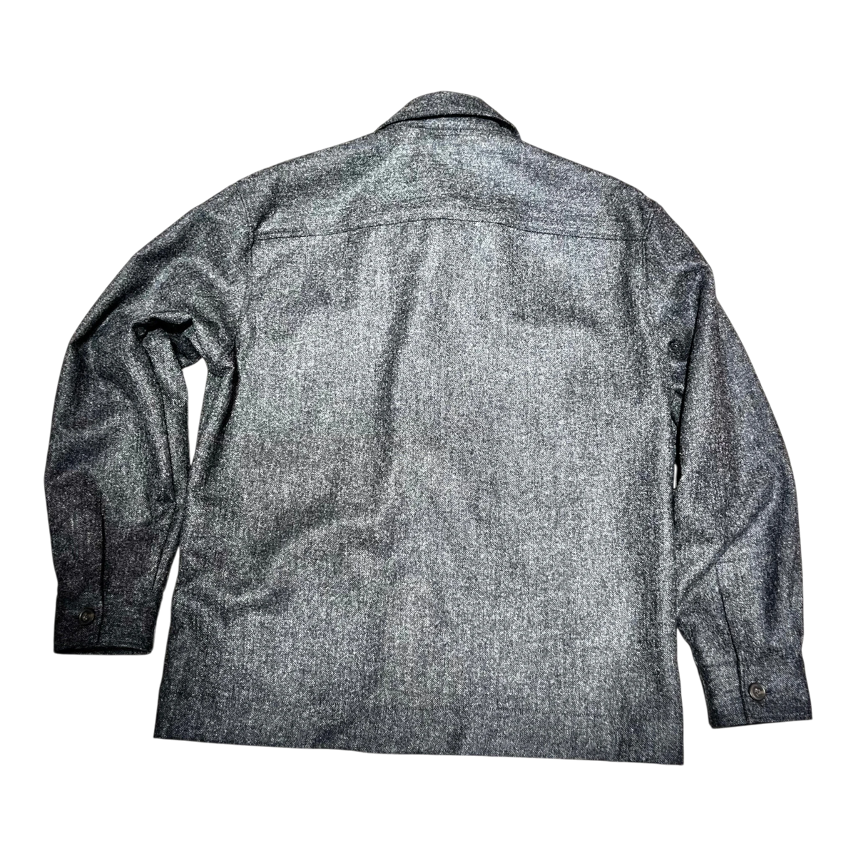 Xacus, Overshirt Shetland-Wolle Pfeffer und Salz, grau