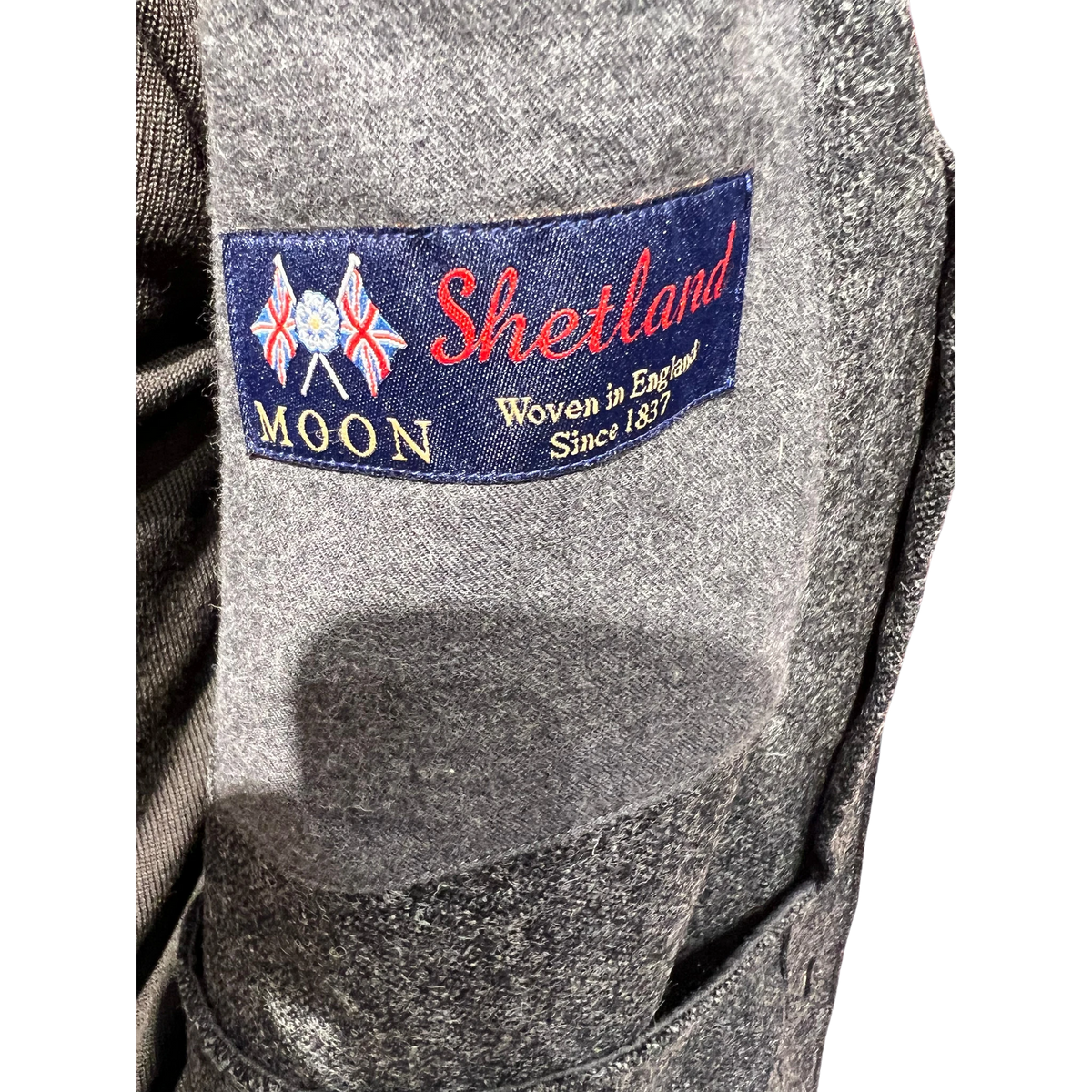 Xacus, Overshirt Shetland-Wolle Pfeffer und Salz, grau