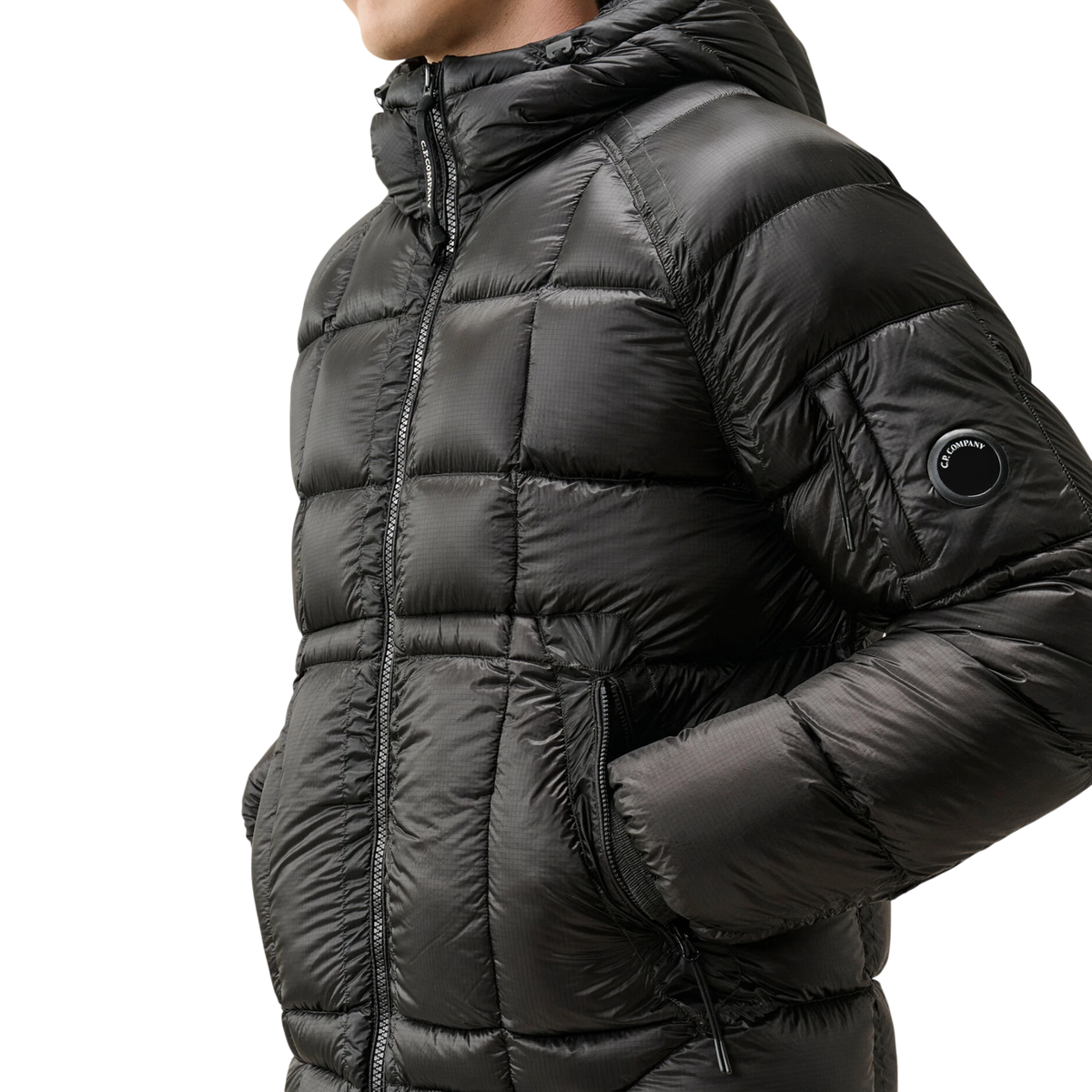 C.P. Company, schwarze D.D. Shell Daunenjacke Herren
