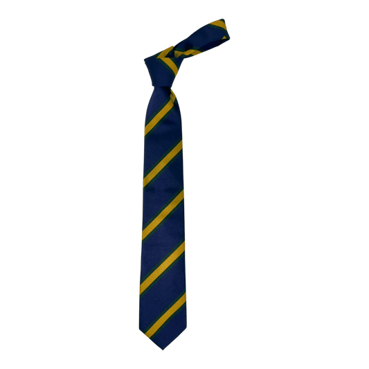 UNIT Hamburg - Ascot, Regimentskrawatte, Seide, blau-gelb - Ascot