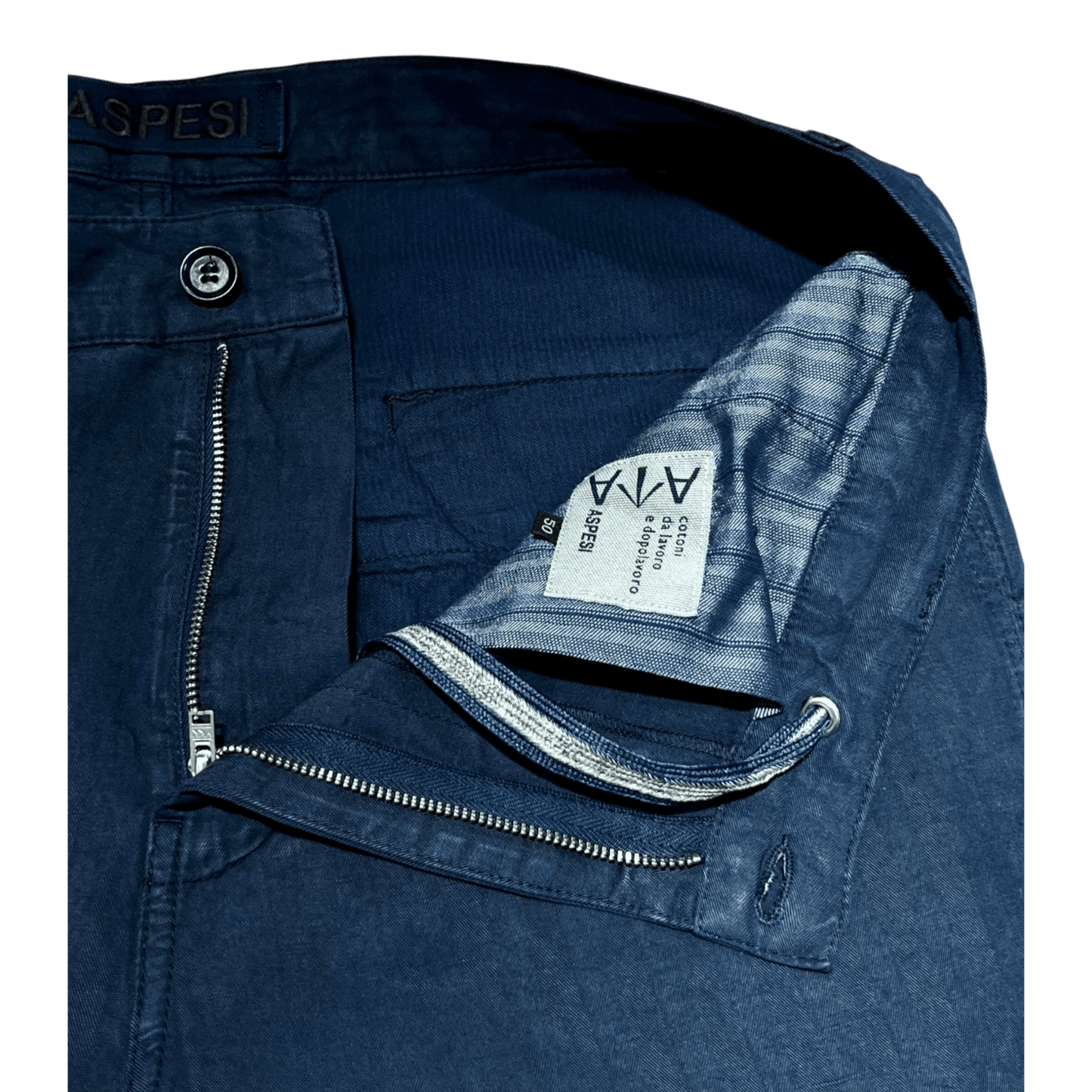 UNIT Hamburg - ASPESI Lyocell‑Leinen‑Baumwollhose, blau - ASPESI