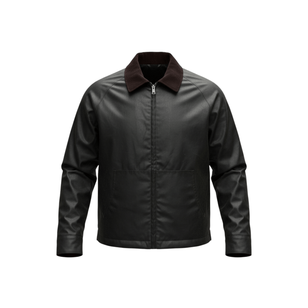UNIT Hamburg - Brixtol Carter Waxed Jacket Dunkelbraun, mit braunen Cordkragen - Brixtol Textiles