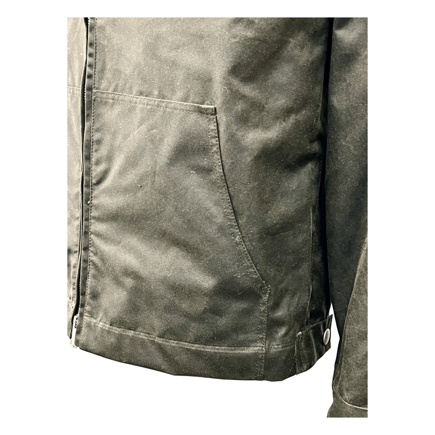 Brixtol Textiles. Carter, kurze Wachsjacke, oliv - UNIT Hamburg