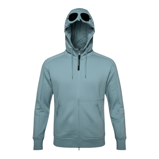 UNIT Hamburg - C.P. Company Goggle Jacket – Diagonal Fleece silver blue - C.P. Company