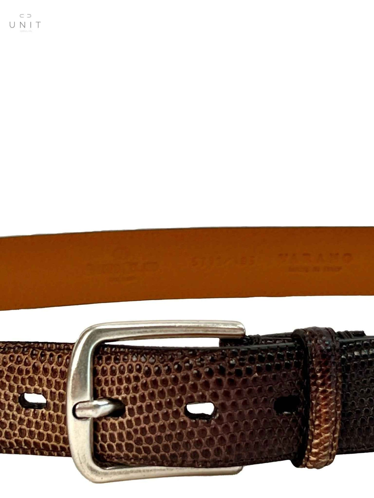 Fausto Colato, Waranleder, Gürtel, camouflage braun