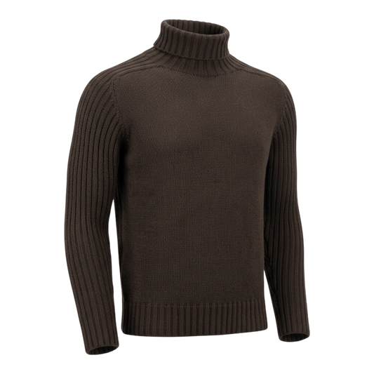 Gran Sasso, Rainwool Rollkragen, espresso braun - UNIT Hamburg