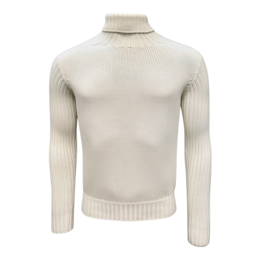 Gran Sasso Rollkragenpullover aus Rainwool in Wollweiss - UNIT Hamburg