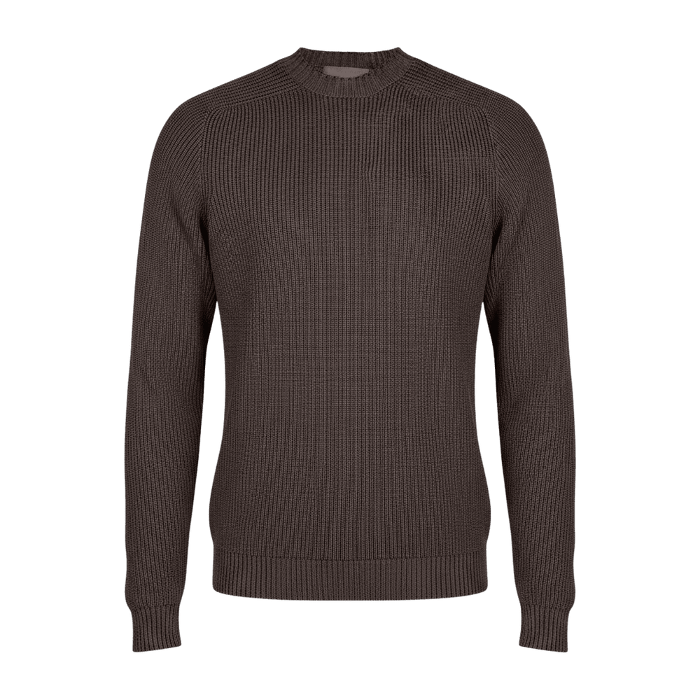 UNIT Hamburg - Gran Sasso, Rainwool Rundhalspullover, braun - Gran Sasso