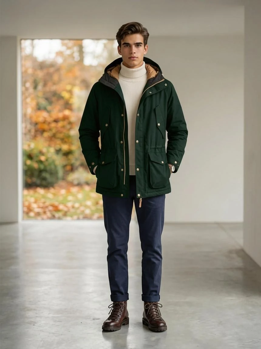Manifattura Ceccarelli, Fisherman Parka, Military Green