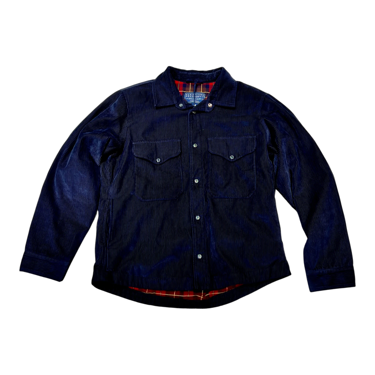 Manifattura Ceccarelli Cordhemd Heavy Shirt Dunkelblau