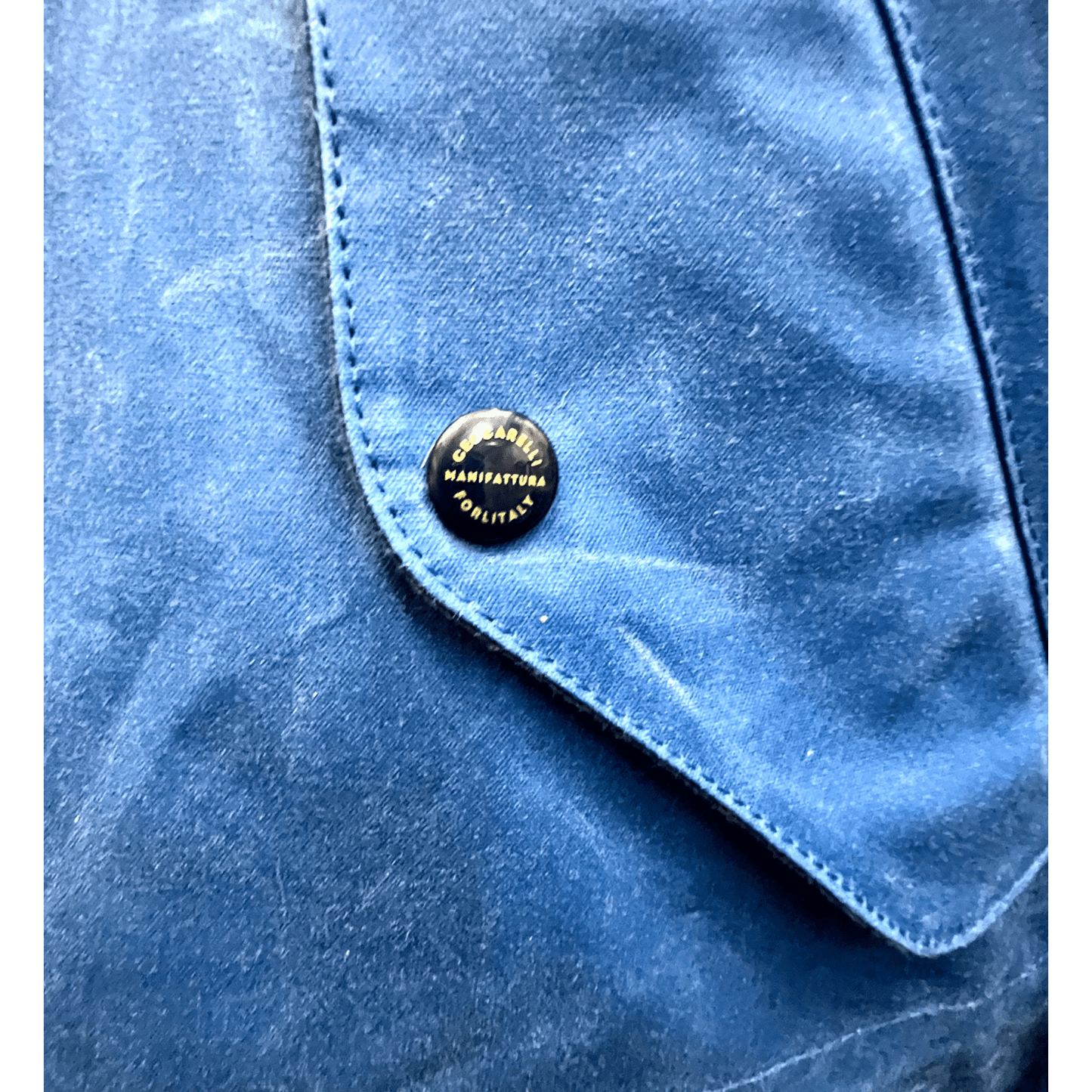 UNIT Hamburg - Manifattura Ceccarelli, Fisherman Parka – gewachste blaue Jacke aus Italien - Ceccarelli
