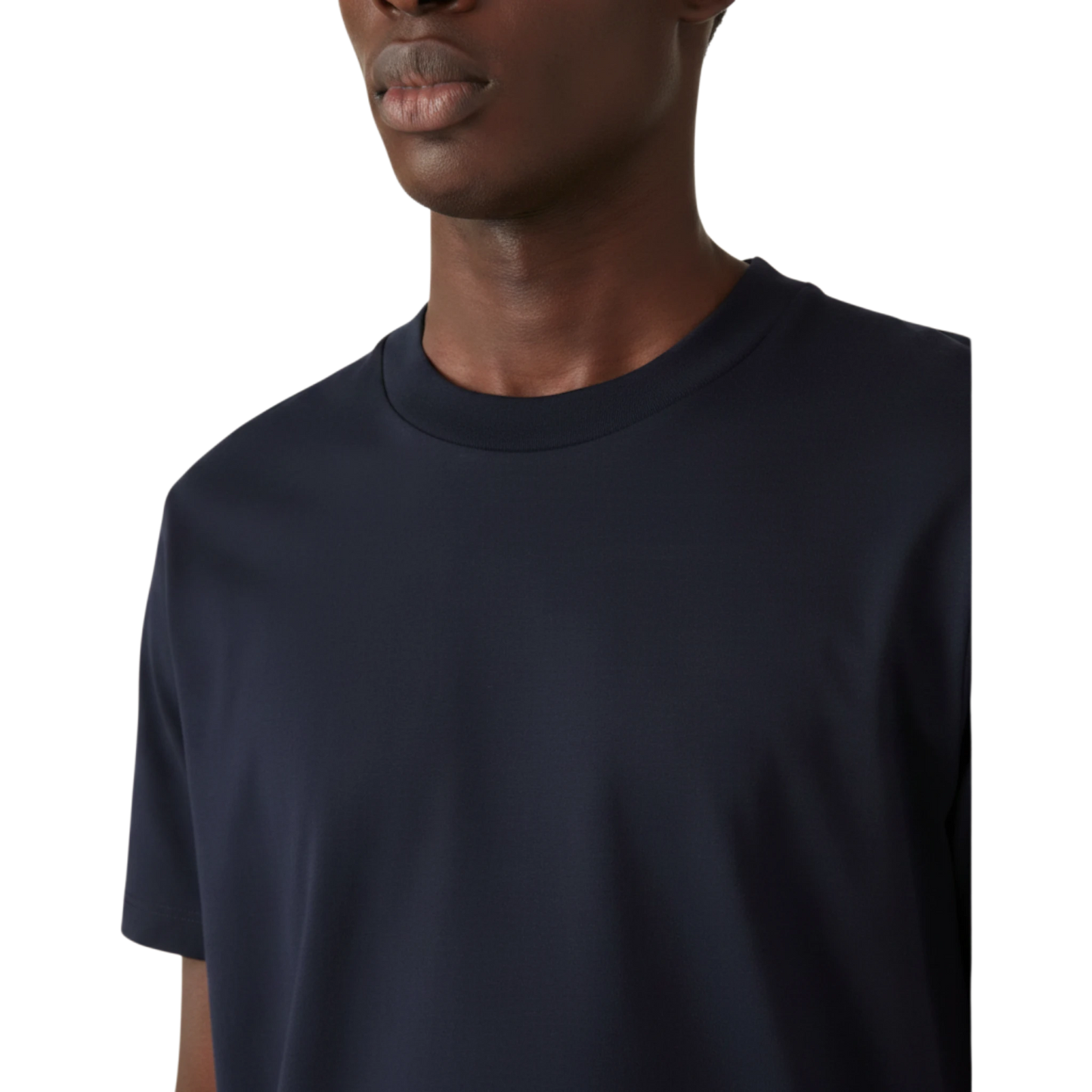 Sunspel schweres Supima T-Shirt Relaxed Fit, dark navy