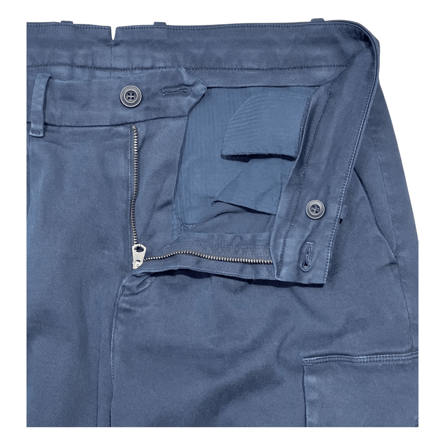 UNIT Hamburg - Never Laundry, Cargohose, Milano Blau - Never Laundry