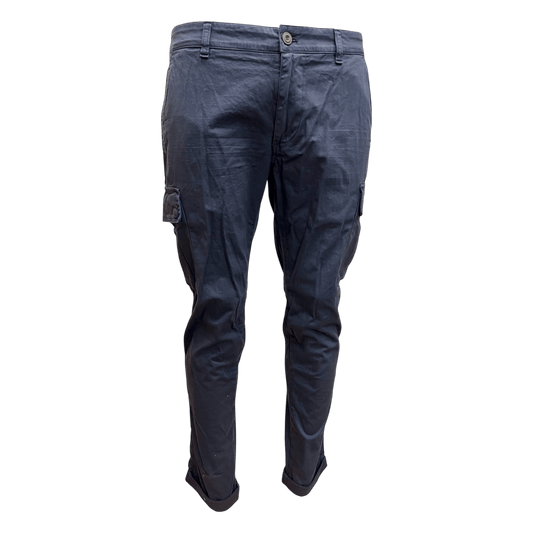 UNIT Hamburg - Never Laundry, Santiago Cargohose, schmal, nachtblau - Never Laundry