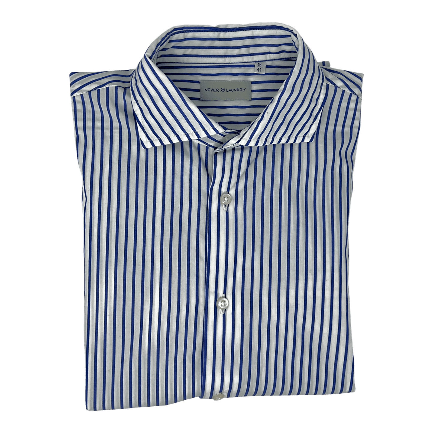UNIT Hamburg - Never Laundry, Slim Fit, Baumwolle, dunkelblau - weiss gestreift - Never Laundry