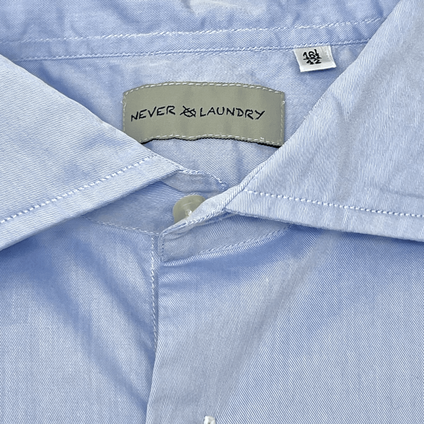 UNIT Hamburg - Never Laundry, Slim Fit, Baumwolle, uni, hellblau - Never Laundry