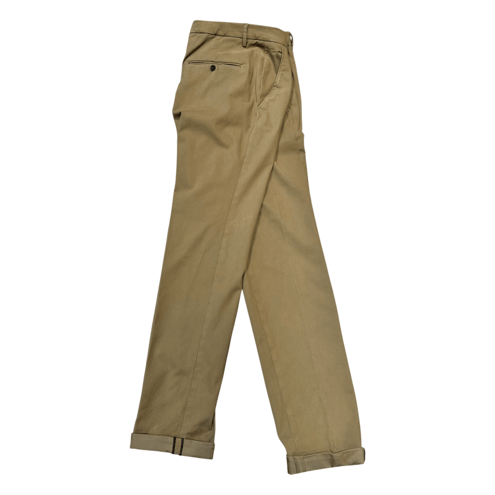 UNIT Hamburg - Never Laundry, Versilia, Baumwollhose Gabardine, beige - grün - Never Laundry