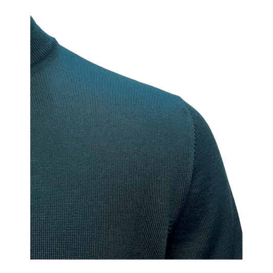 UNIT Hamburg - Roberto Collina, Merino, Stehkragen, bottiglia grün - Roberto Collina