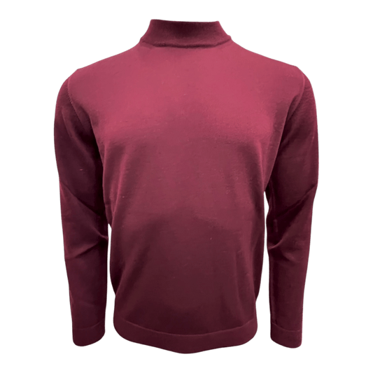 UNIT Hamburg - Roberto Collina Merino Stehkragenpullover Herren, Bordeaux - Roberto Collina